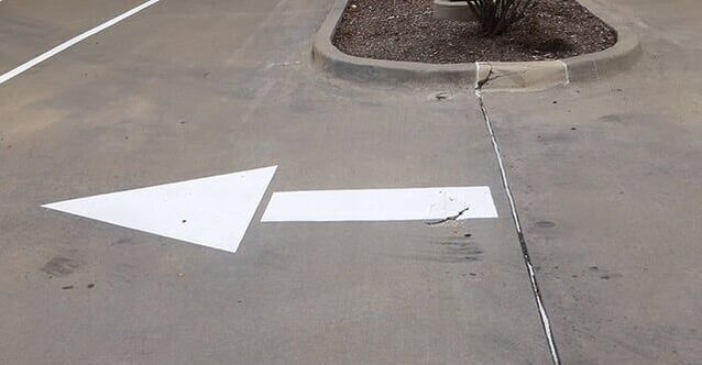 Line Striping and arrows in your Great Bend Kansas parking lot
